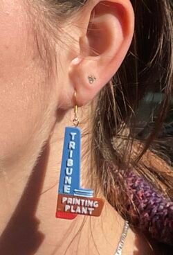 Tribune Printing Plant earrings – hook