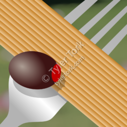 Forkful of Spaghetti, with olive The spaghetti is uncooked and resting across the fork, with a pimiento black olive on top