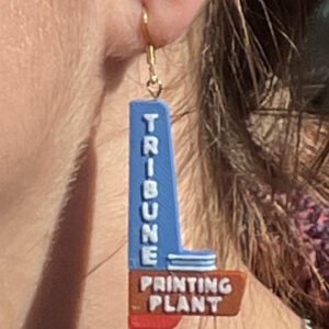 Tribune Printing Plant Earrings