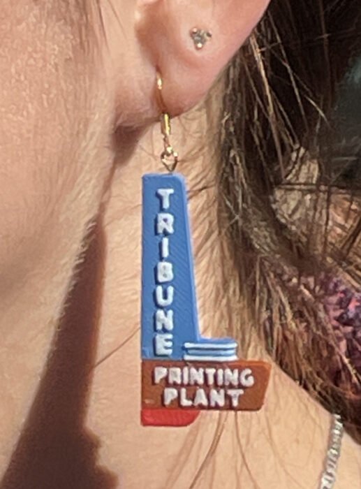 Tribune Printing Plant Earrings