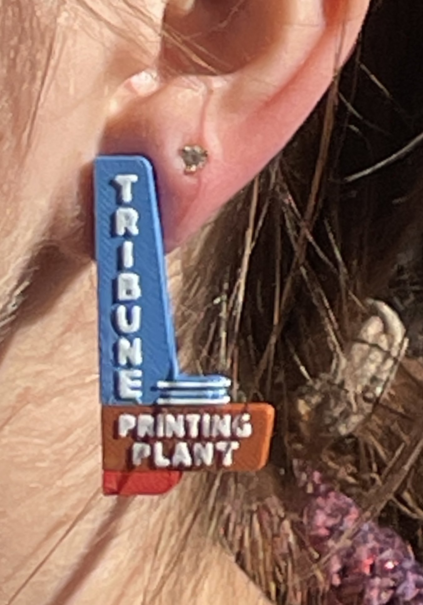 Tribune Printing Plant Earrings - Image 2